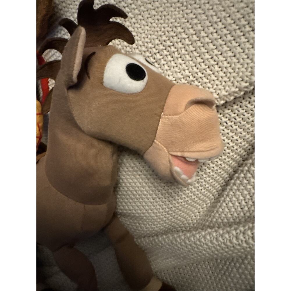 Disney Pixar Toy Story 4 Sheriff Woody Large 24" & Bullseye Horse Plush Lot - Picture 2 of 7